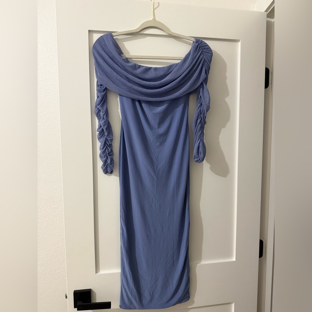 Club L London Long Sleeve Blue Dress